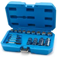 HBM Coffret extracteur pour écrous, boulons et goujons endommagés, 17 pièces