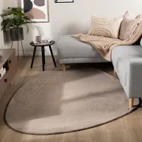 NATURL. Tapis à poils courts – Cozy Pebble Taupe | 120x170cm | Irréguliers | Pile courte