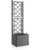 Stefanplast Bac à Fleurs Deluxe Stefanplast - 43 x 43 x 142 cm - Gris