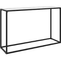 vidaXL Table console Blanc 120x35x75 cm Verre trempé