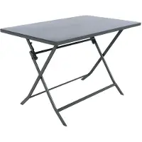 Hespéride Table De Jardin Rectangle Greensboro 110 X70 Cm Graphite -
