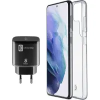 Cellularline Starter Kit (25 W, 1 portion), Chargeur USB, Noir, Transparent