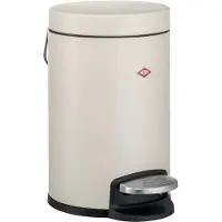 Wesco Seau à cosmétiques 113 SAND MATT avec volume de déchets de 3 litres et pédale / Seau de bain / Poubelle sur pied