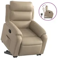 vidaXL Fauteuil relax avec releveur Cappuccino-Brun Similicuir