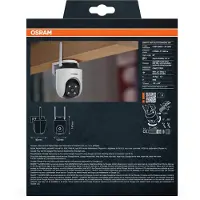 Osram SMART+ WIFI OUTDOOR CAMERA 360 White (2560 x 1440 Pixels), Caméra réseau, Blanc