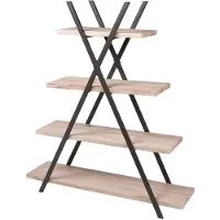 Urban Living Etagère pyramide industrielle Dock - L. 120 x H. 138 cm - Noir