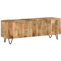 vidaXL Armoire TV 110x30x40 cm en bois massif de manguier