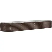 vidaXL Lit surélevé de jardin Acier galvanisé marron
