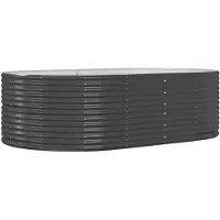 vidaXL Lit surélevé Anthracite 212x140x68 cm Acier revêtu par poudre