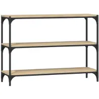 vidaXL Bibliothèque Chêne Sonoma 100x33x70,5cm Bois d'ingénierie acier