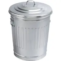 Guillouard Poubelle americaine en acier galvanisé 30l - - 080340 -