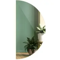 Tulup (45x90 cm) Miroir Mural LED Semi Circulaire Lumière Neutre Pour Salle De Bain Chambre Et Entrée