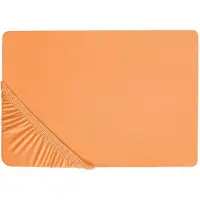 Beliani Drap-housse coton orange 180 x 200 cm JANBU (180x200)