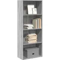 vidaXL Bibliothèque sonoma gris 60x30x152 cm bois d'ingénierie