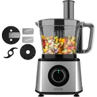 Cecotec Robot culinaire Paprika 1300, 2000W de puissance, en acier inoxydable, bol de 3,5 L, 2 vitesses, 3 disques de coupe