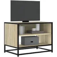 vidaXL Armoire TV Chêne Sonoma 61x40x46 cm Bois composite et métal