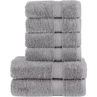 vidaXL Ensemble de serviettes de qualité supérieure SOLUND 6 pcs gris