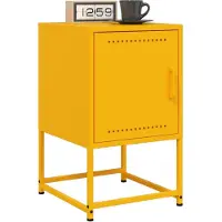 vidaXL Tables de chevet 2 pcs jaune moutarde 36x39x60,5 cm acier