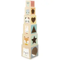 Janod Pure 6 Block Pyramid Multicolore Enfants