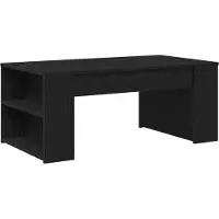 vidaXL Table basse noire imitation chêne 102 x 55 x 42 cm Bois composite