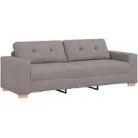vidaXL Canapé 3 places , taupe, 220 cm, tissu
