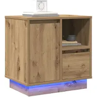 vidaXL Cabinet de chevet avec chêne artisanal 50 x 34.5 x 50 cm.