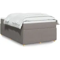 vidaXL Lit Boxspring avec matelas Taupe 120x190 cm Tissu