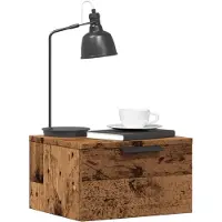 vidaXL Tables de chevet murales 2 pcs vieux bois 34x30x20 cm