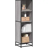 vidaXL Bibliothèque sonoma gris 40x35x139 cm bois d'ingénierie
