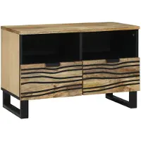 vidaXL Meuble TV avec tiroirs, marron, 70 x 33 x 46 cm, aggloméré