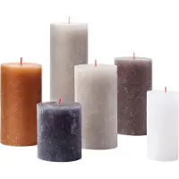 Bolsius Lot de 6 bougies multicolore