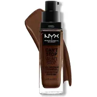 Nyx Fond de teint couvrant Can't Stop Won't Stop Deep Espresso 30 ml