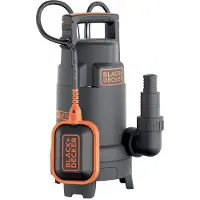 Black & Decker Pompe Pompe Immergée 750W Flotteur Intégré Pompe Vide Cave Eaux Usées Débit 13000 l/h Black+Decker