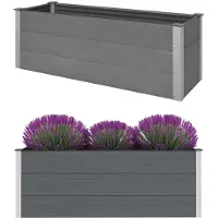 Prolenta Premium Lit Surélevé De Jardin Wpc 150x50x54 Cm Gris