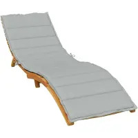 vidaXL Coussin pour bain de soleil Melange gris clair 200x60x4 cm Tissu