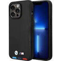 BMW Bmhmp14l22ptdk Iphone 14 Pro 6.1 Leather Stamp Tricol Phone Case Clair