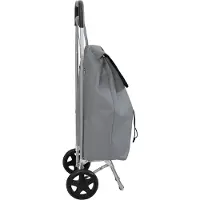 vidaXL Chariot de supermarché Gris 35 x 28 x 92 cm Oxford-tissu