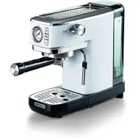 Ariete Machine à café expresso en métal 1381 avec manomètre en métal blanc