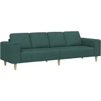 vidaXL Canapé de salon vert foncé 250 x 77 x 76 cm en polyester