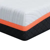 vidaXL Matelas blanc et gris 90 x 200 cm Tissu jacquard