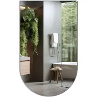 Tulup (60x100 cm) Miroir Arche Moderne Glace Murale Ovale Découpée Style Scandinave