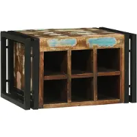 vidaXL Étagère à vin, 2 pièces, 46 x 35 x 27,5 cm, bois massif recyclé