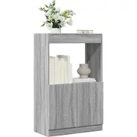vidaXL Buffet haut sonoma gris 63x33x100 cm bois d'ingénierie