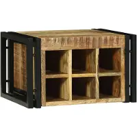 vidaXL Étagère à vin, 2 pièces, 46 x 35 x 27,5 cm, bois massif de manguier