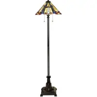 QUOIZEL Lampadaire de style Tiffany hauteur 158cm