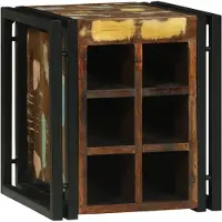 vidaXL Porte-bouteilles 35 x 35 x 39 cm Bois massif recyclé