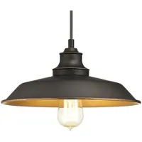 WESTINGHOUSE Suspension à une flamme Iron Hill bronze huilé