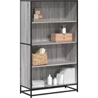 vidaXL Bibliothèque sonoma gris 80,5x35x139 cm bois d'ingénierie