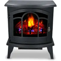Sonstiges alpina Cheminée électrique d'ambiance Vicenza - télécommande et minuterie - flammes LED - 2000W - noir