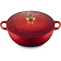 Le Creuset Couvercle de casserole LA MARMITE HOLLY rouge cerise, Poêle + casserole, Rouge